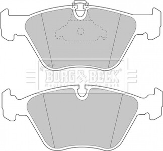 Тормозные колодки, дисковый тормоз (набор) BORG & BECK BBP1590 (фото 1)