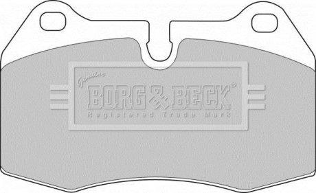 Тормозные колодки, дисковый тормоз (набор) BORG & BECK BBP1596 (фото 1)