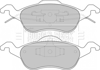 Гальмівні колодки, дискове гальмо (набір) BORG & BECK BBP1602