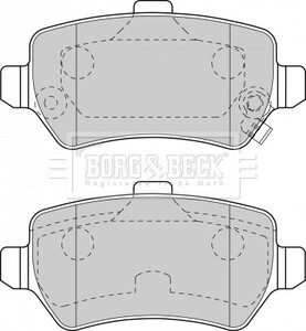 Гальмівні колодки, дискове гальмо (набір) BORG & BECK BBP1777