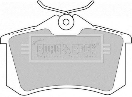 Комплект гальмівних колодок, дискове гальмо BORG & BECK BBP1778