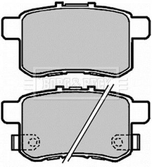 Гальмівні колодки (набір) BORG & BECK BBP2103 (фото 1)