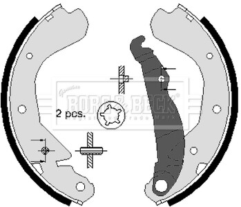 Гальмівні колодки (набір) BORG & BECK BBS6104