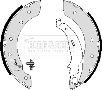 Гальмівні колодки (набір) BORG & BECK BBS6233