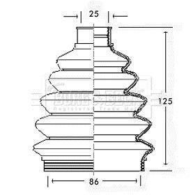 Пильник BORG & BECK BCB2302