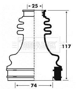 Пильник BORG & BECK BCB2916