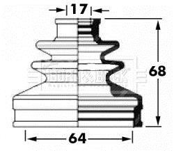 Комплект пыльников резиновых BORG & BECK BCB6035