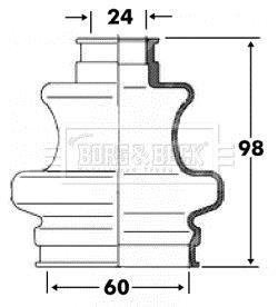 Пильник BORG & BECK BCB6094 (фото 1)