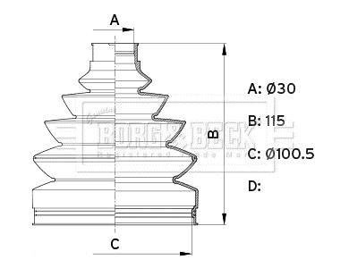 Пильник BORG & BECK BCB6345 (фото 1)