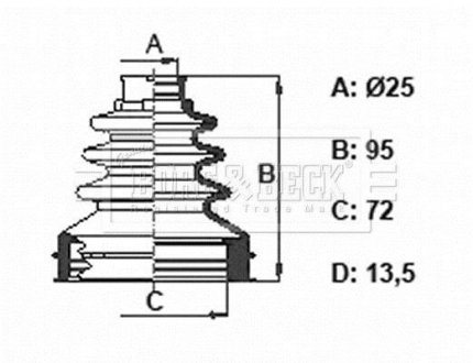 Пильник BORG & BECK BCB6392