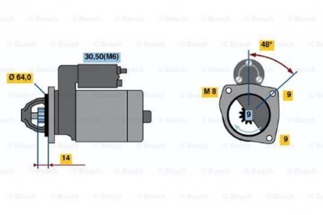 Стартер BOSCH 0001137001