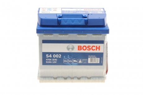 АКБ S4 SILVER 52 А*ч -/+ 470A BOSCH 0092S40020