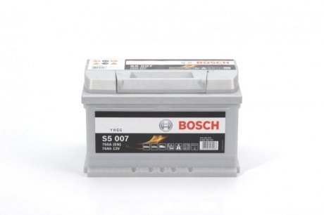 Акумуляторна батарея S5 Silver Plus 74Ah, EN750 правий "+" 278x175x175 (ДхШхВ) BOSCH 0092S50070