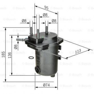 Фильтр топлива BOSCH 0450907012