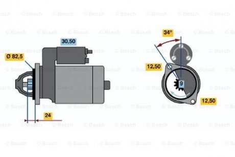 Стартер BOSCH 0986010850