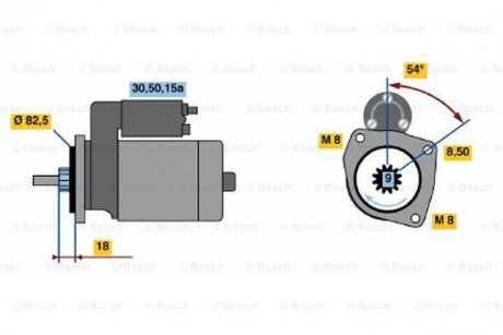 Стартер 0 986 013 590 BOSCH 0986013590