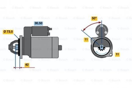 Стартер BOSCH 0986017440 (фото 1)