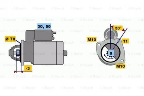 Стартер 0 986 017 470 BOSCH 0986017470