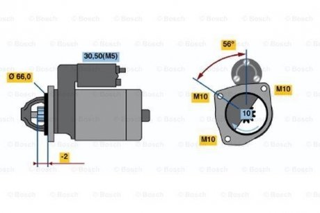 Стартер 0 986 018 310 BOSCH 0986018310