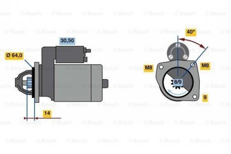 Стартер BOSCH 0986019301 (фото 1)