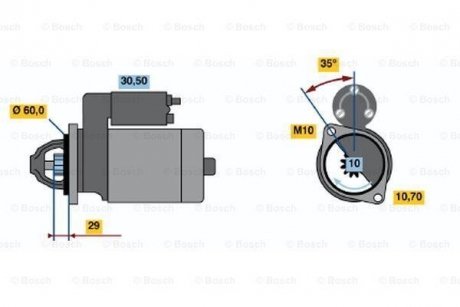 Стартер BOSCH 0 986 019 500