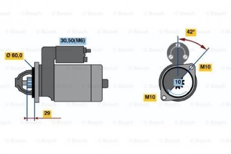 Стартер BOSCH 0986020360