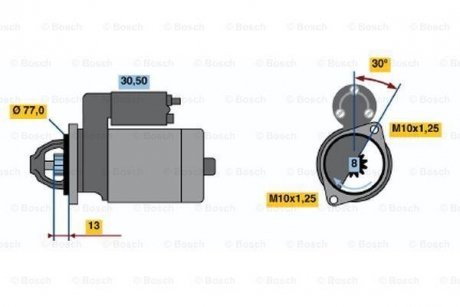 Стартер BOSCH 0986020411