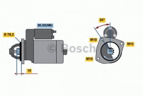 Стартер BOSCH 0986020900