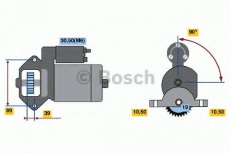 Стартер 0 986 021 351 BOSCH 0986021351