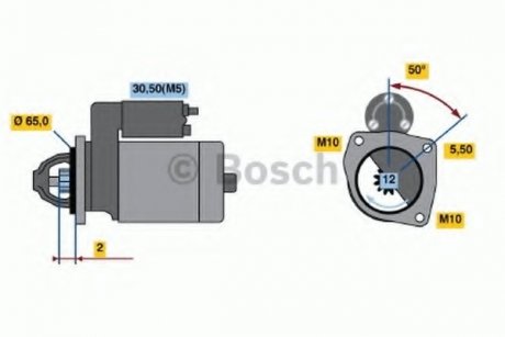 Стартер 0 986 021 741 BOSCH 0986021741