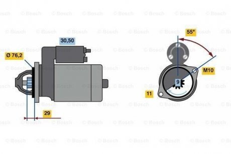 Стартер BOSCH 0 986 022 010