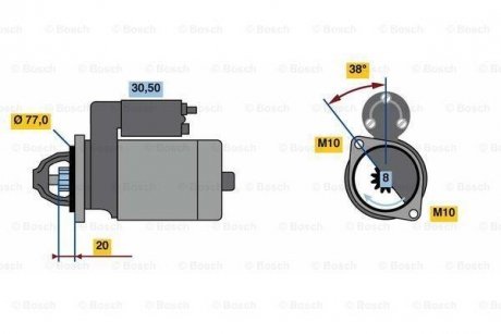 Стартер BOSCH 0986022780