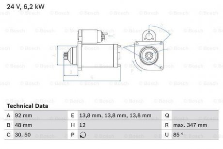 Стартер BOSCH 0986022980