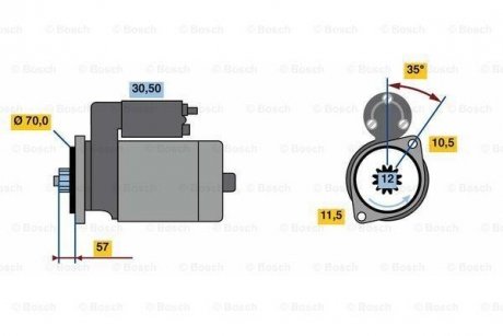 Стартер BOSCH 0 986 023 540