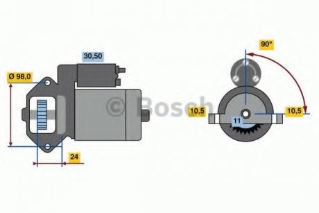 Стартер BOSCH 0986023610