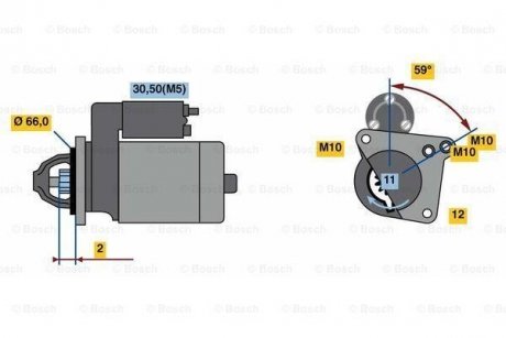 Стартер 0 986 024 130 BOSCH 0986024130