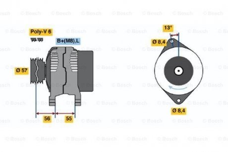 Генератор BOSCH 0 986 040 370