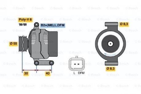 Генератор 0 986 041 850 BOSCH 0986041850