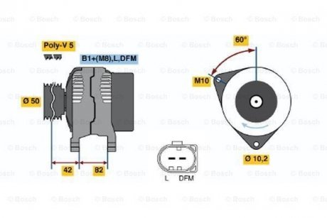 Генератор BOSCH 0 986 042 640