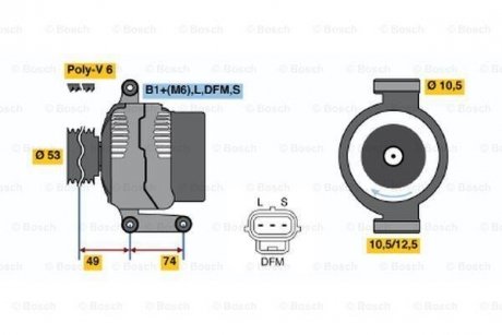 Генератор 0 986 042 790 BOSCH 0986042790