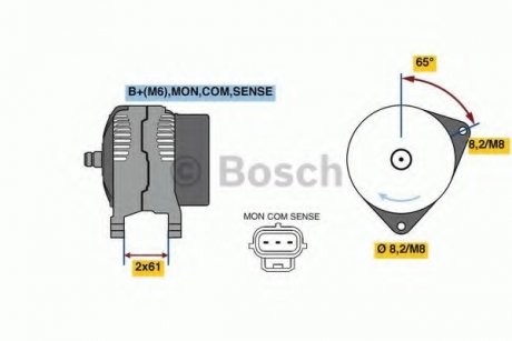 Генератор BOSCH 0 986 044 651