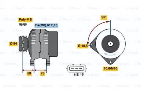 Генератор 0 986 045 031 BOSCH 0986045031