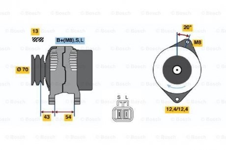 Генератор 0 986 045 611 BOSCH 0986045611