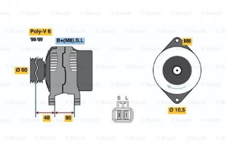 Генератори BOSCH 0986045701