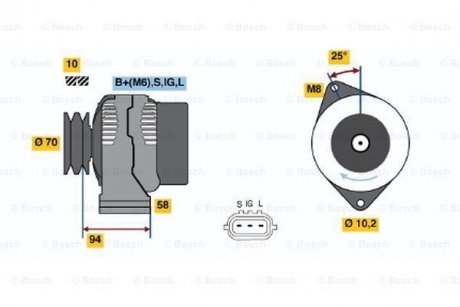 Генератор BOSCH 0986045891