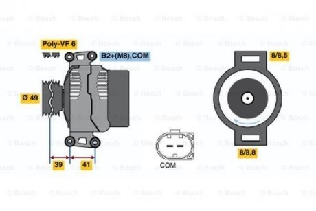 Генератор 0 986 046 270 BOSCH 0986046270