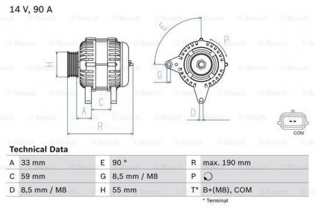 Генератор BOSCH 0 986 046 440