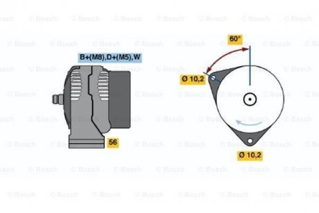 Генератор BOSCH 0 986 047 210 (фото 1)