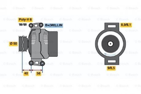 Генератор BOSCH 0 986 047 640