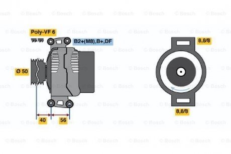 Генератор 0 986 047 660 BOSCH 0986047660